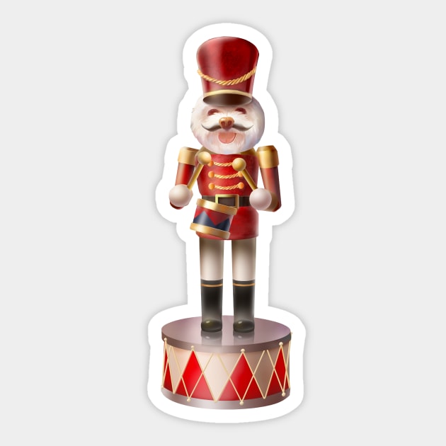 Smile Dog Nutcracker Sticker by zkozkohi